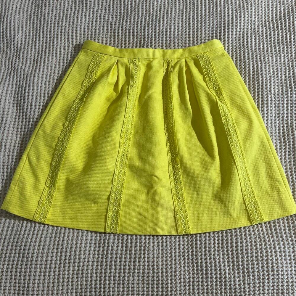 J.crew yellow a line skirt with